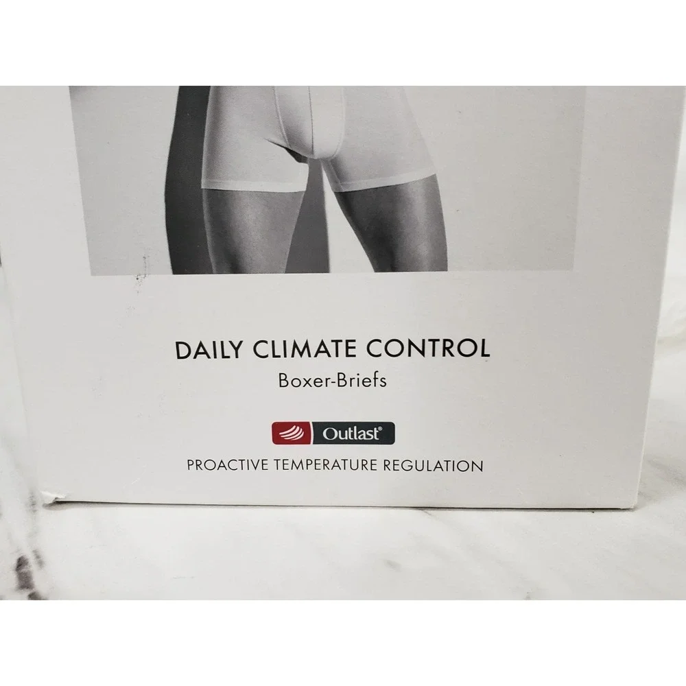 NEW DAMAGED BOX Falke 68110 Outlast Daily Climate Control Boxer Brief WHITE